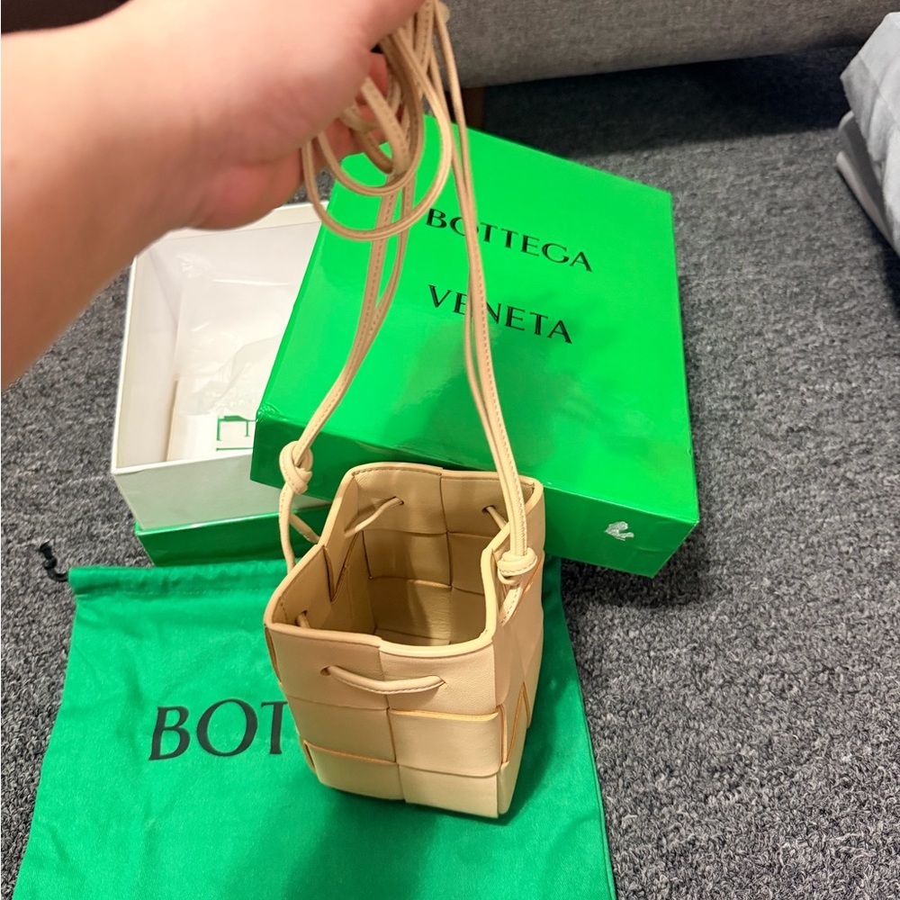 Bottega Veneta Nude Mini Cassette Bag